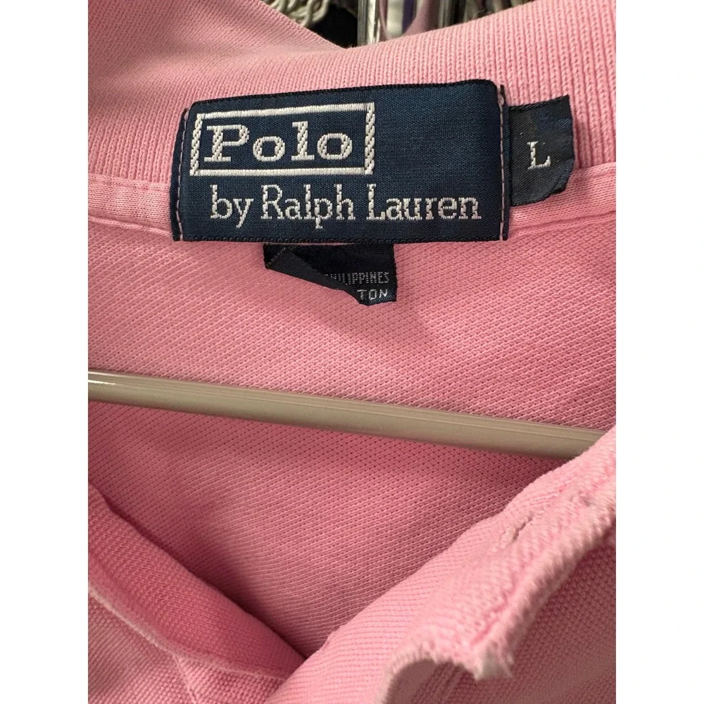 Polo by Ralph Lauren Mens Pink Short‎ Sleeve Polo Shirt - Picture 2 of 2